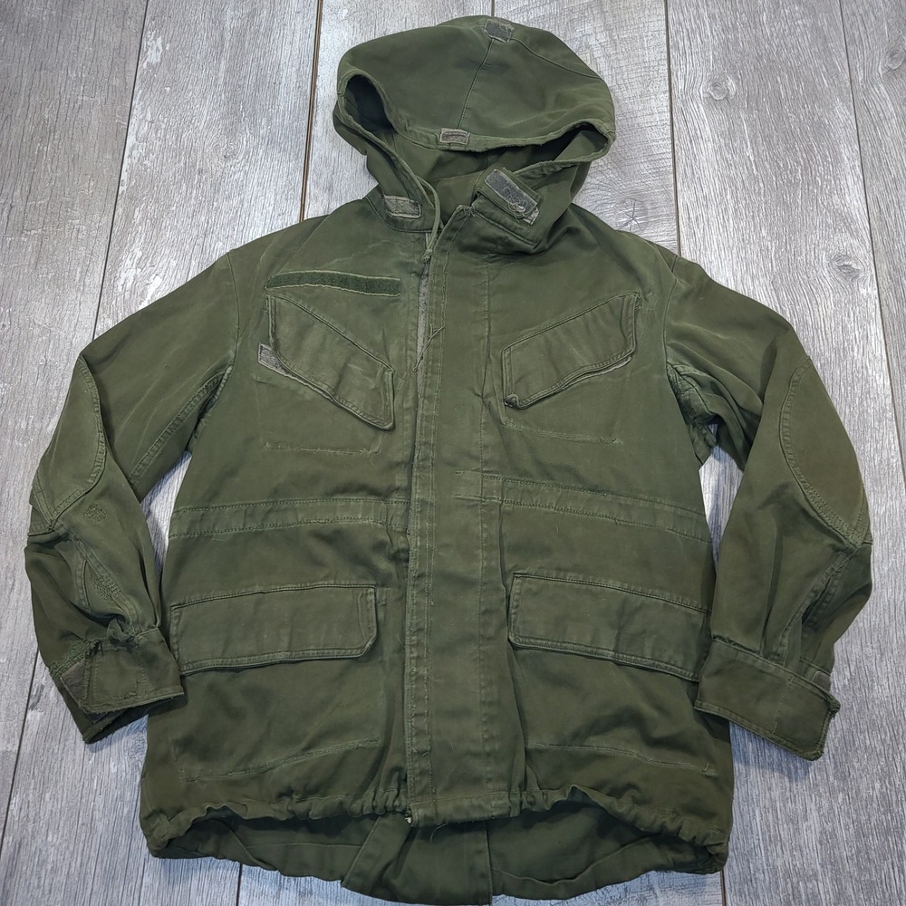 Men's Military Field Hooded Jacket - Olive Green